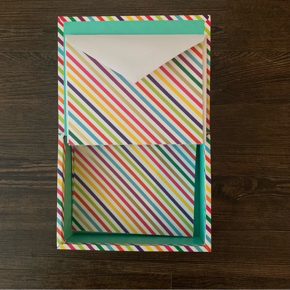 Kate Spade Striped Rainbow Note Card Set - Picture 1 of 4